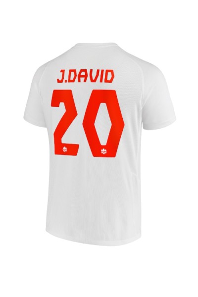 Fotbalové Dres Kanada Jonathan David #20 Venkovní Oblečení MS 2022 Krátký Rukáv